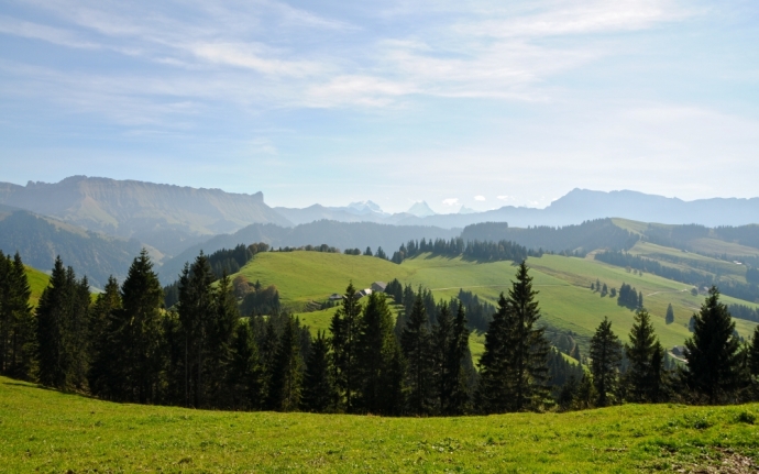 Ciel dégagé sur la région Rämisgummen / Emmental