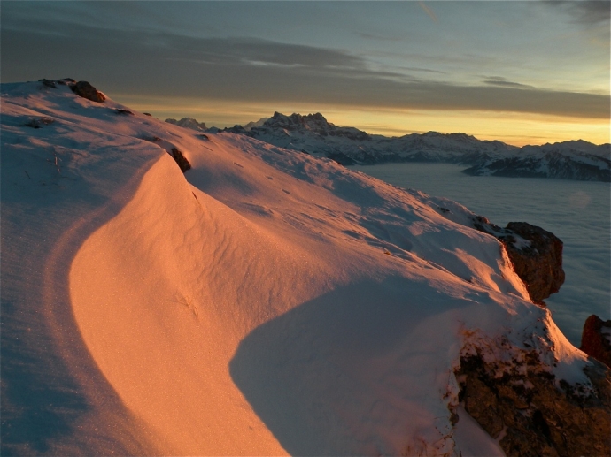 Coucher de sloleil sur la plaine